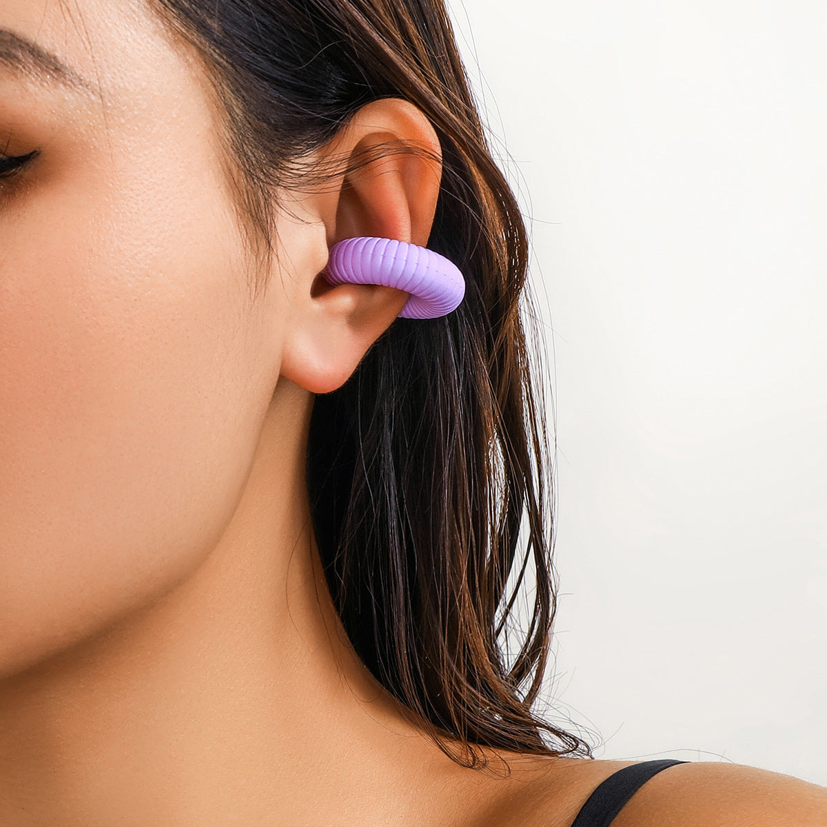 Wholesale Metal Thread Stripe Ear Clip Single Ear Bone Screw ACC-ES-QW011