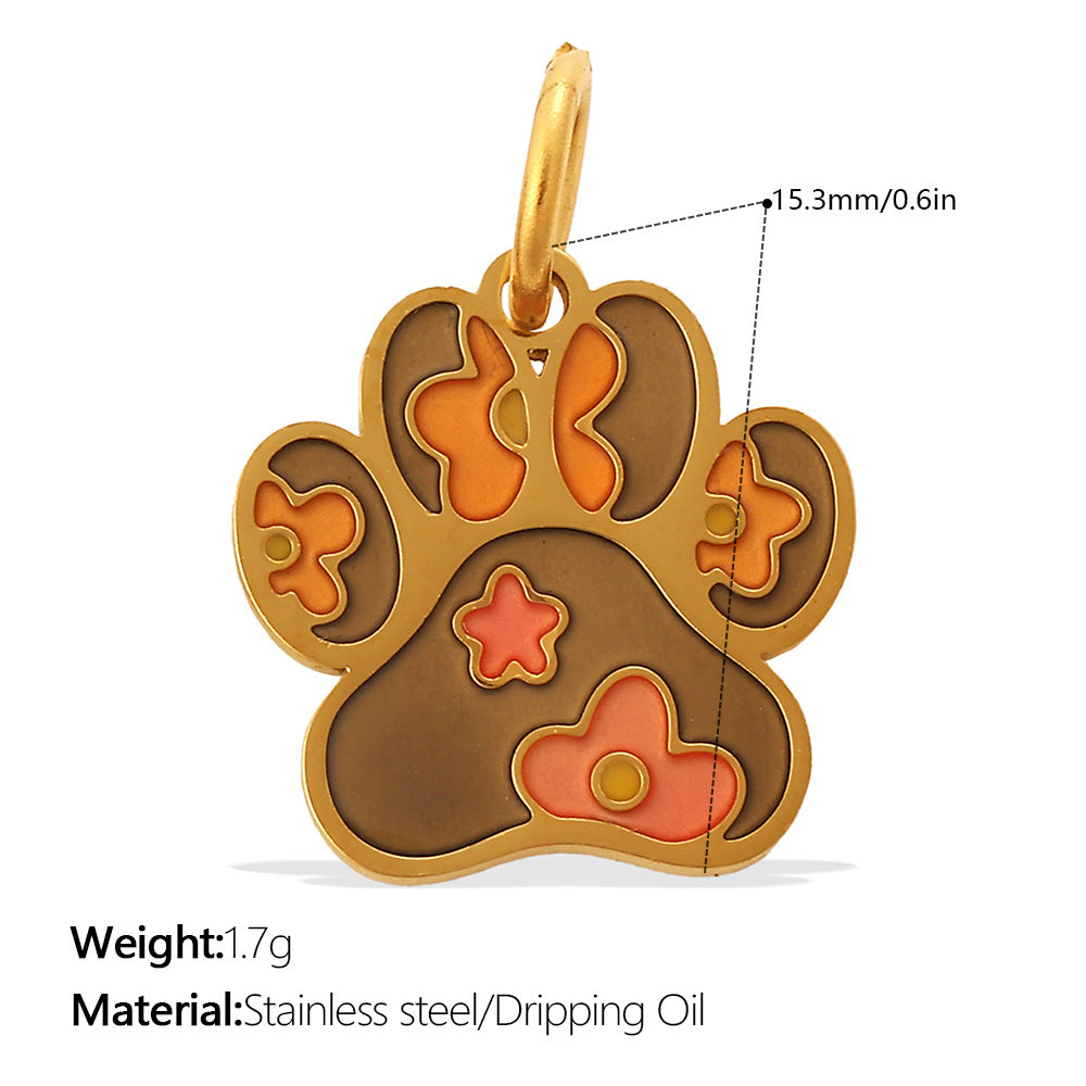Wholesale Cute Cartoon Dog Paw Print Pendant Charms