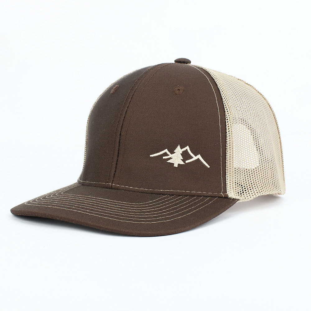 Wholesale Embroidered Hill Breathable Mesh Hat Flat Brim Hat Baseball Cap ACC-HT-RongZhao016