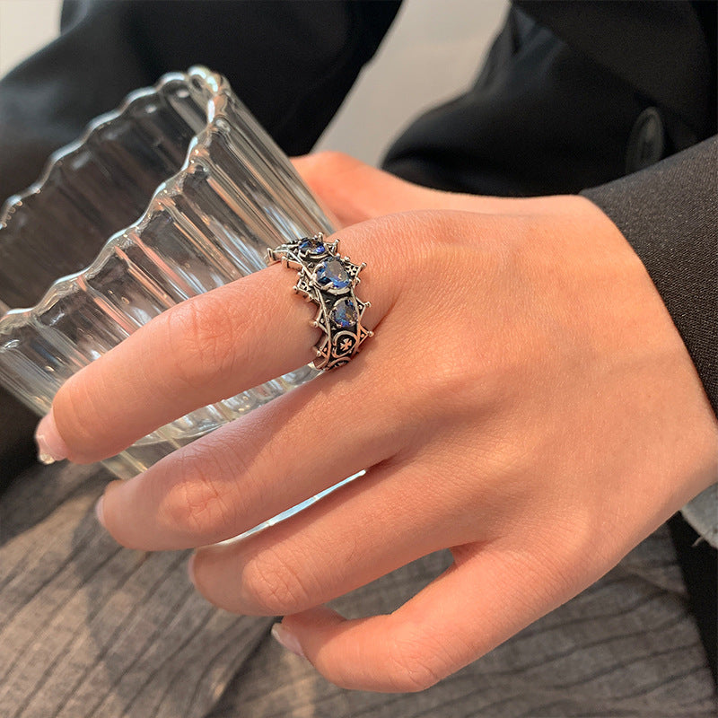 Wholesale Cross Heart Diamond Open Adjustable Ring ACC-RS-YiRong005