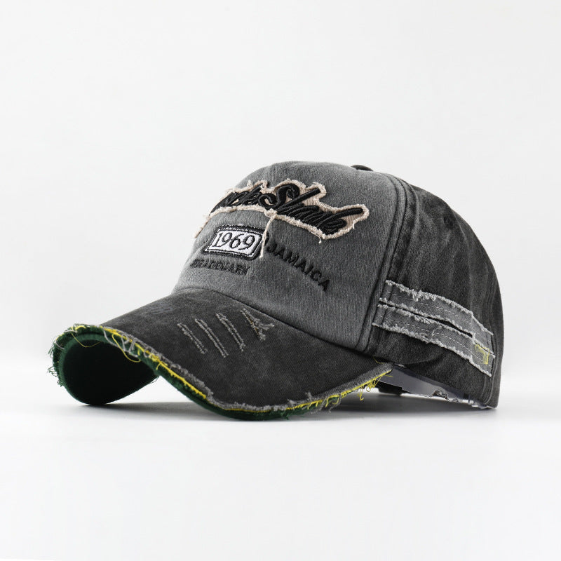 Wholesale Retro 1969 Letter Denim Baseball Cap Embroidered Washed Adjustable Outdoor Sunshade Fashion Accessory For Everyday Wear Boutique Resale