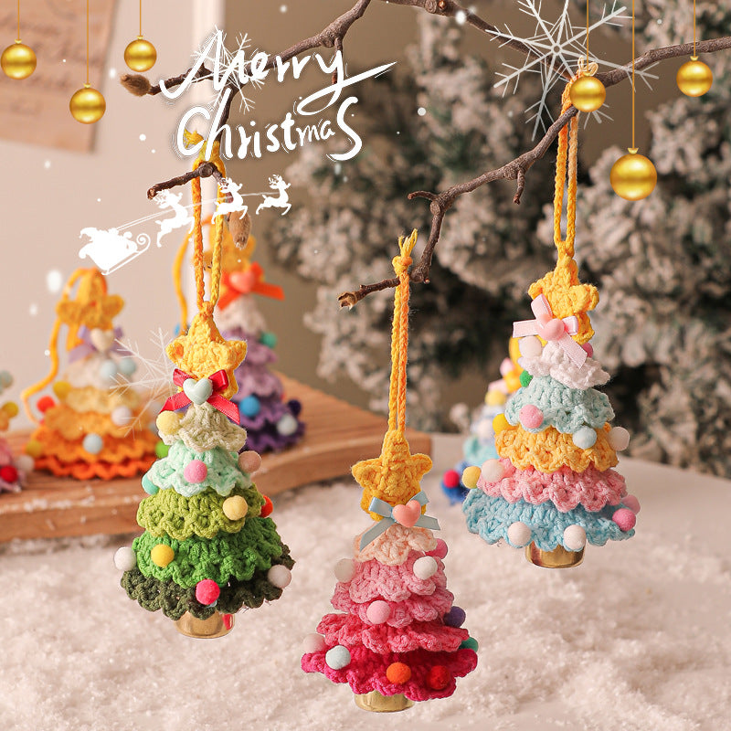 Wholesale  Plush  Pendant Wool Crocheted Christmas Tree Ornaments Decorations