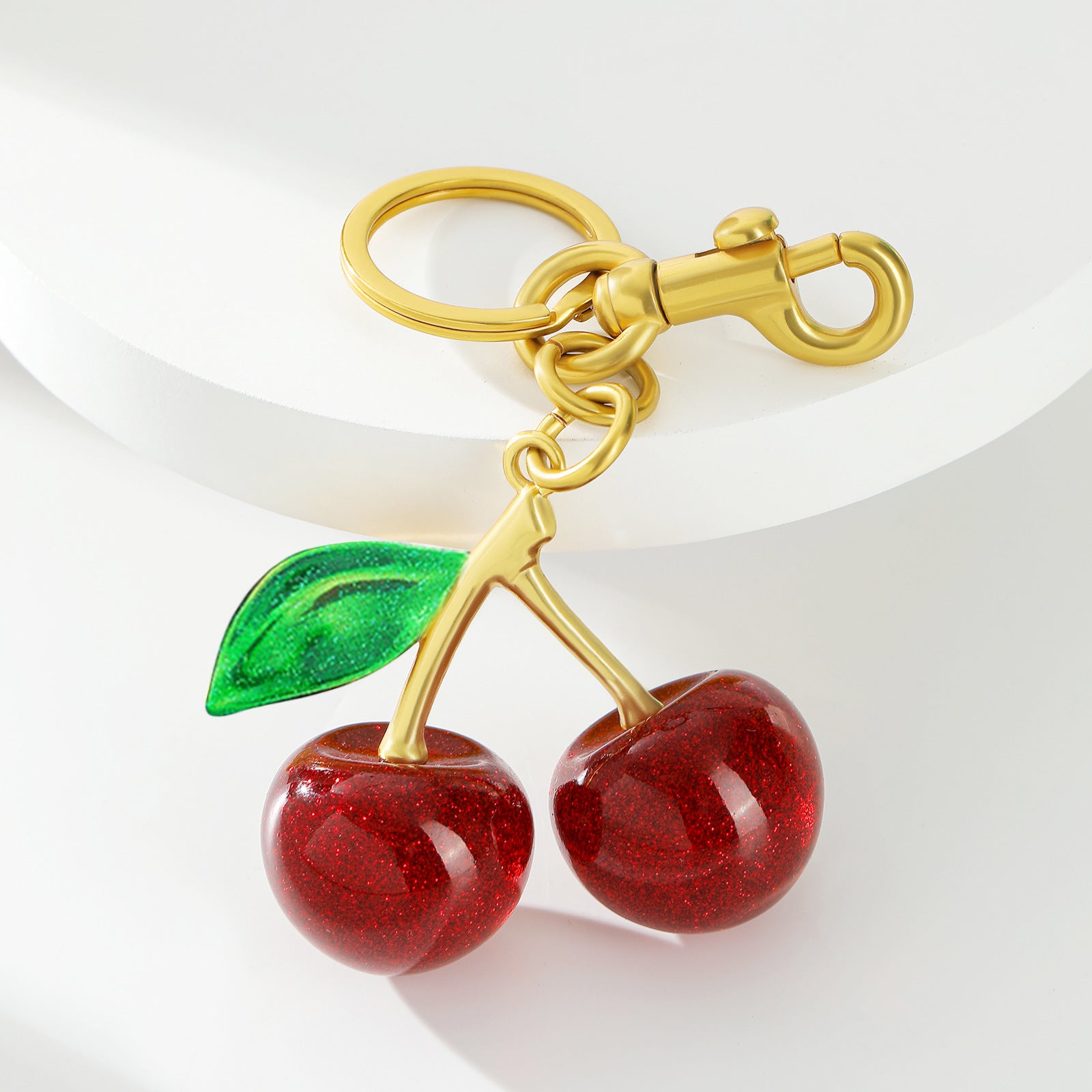 Wholesale Cherry Fruit Bag Pendant Cherry Keychain