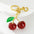 Wholesale Cherry Fruit Bag Pendant Cherry Keychain