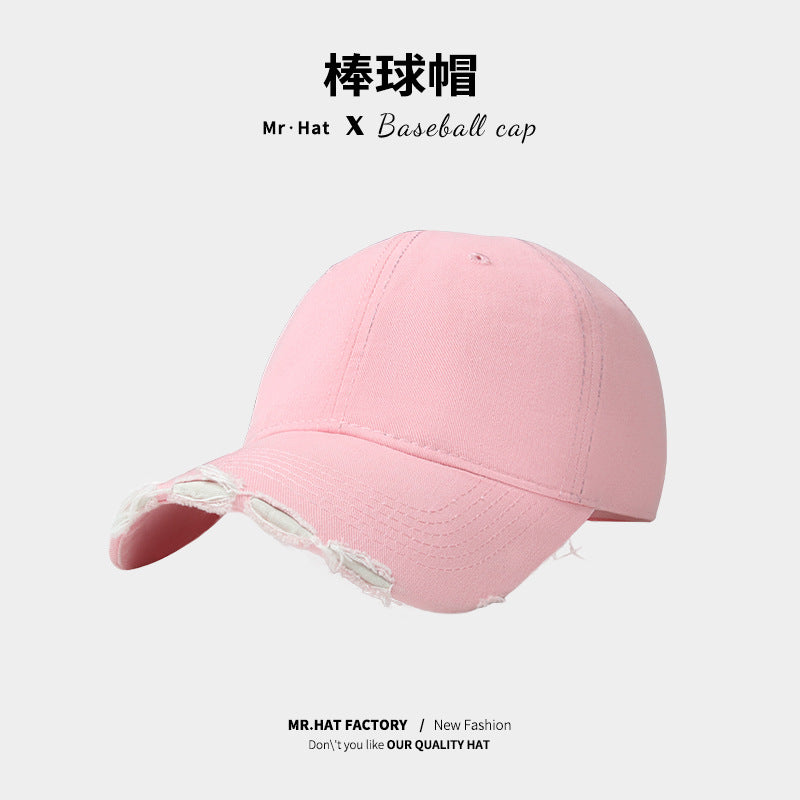 Wholesale Vintage Plain Cotton Hat Frayed Edge Baseball Cap ACC-HT-JiaXun002
