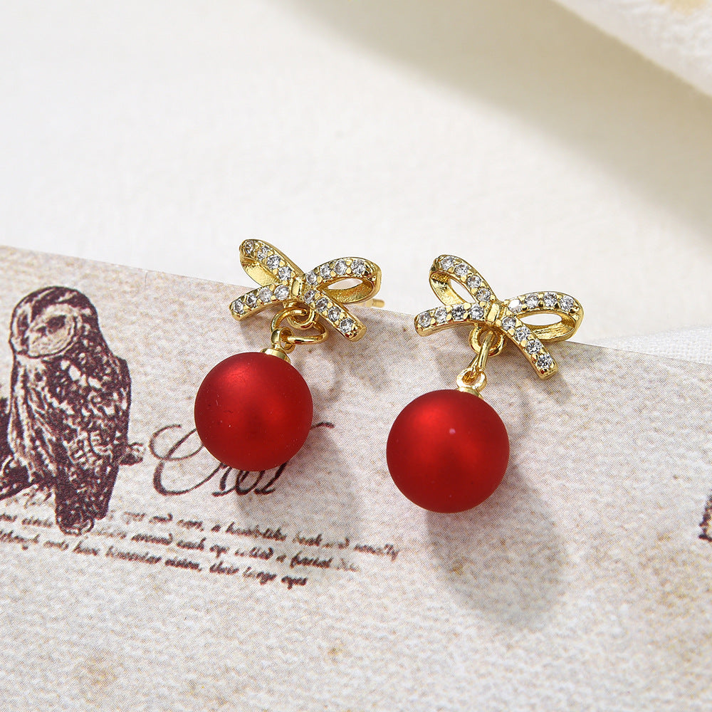 Wholesale Bow Pearl Earrings