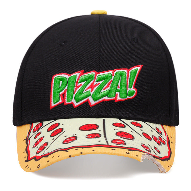 Wholesale Pizza Hat Embroidery Cartoon Cotton Baseball Cap ACC-HT-QiNiao003