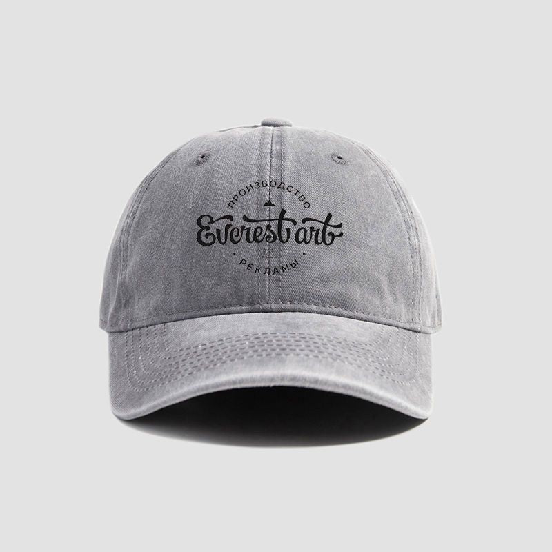 Wholesale  washed cotton printed letters distressed dad hat retro baseball cap