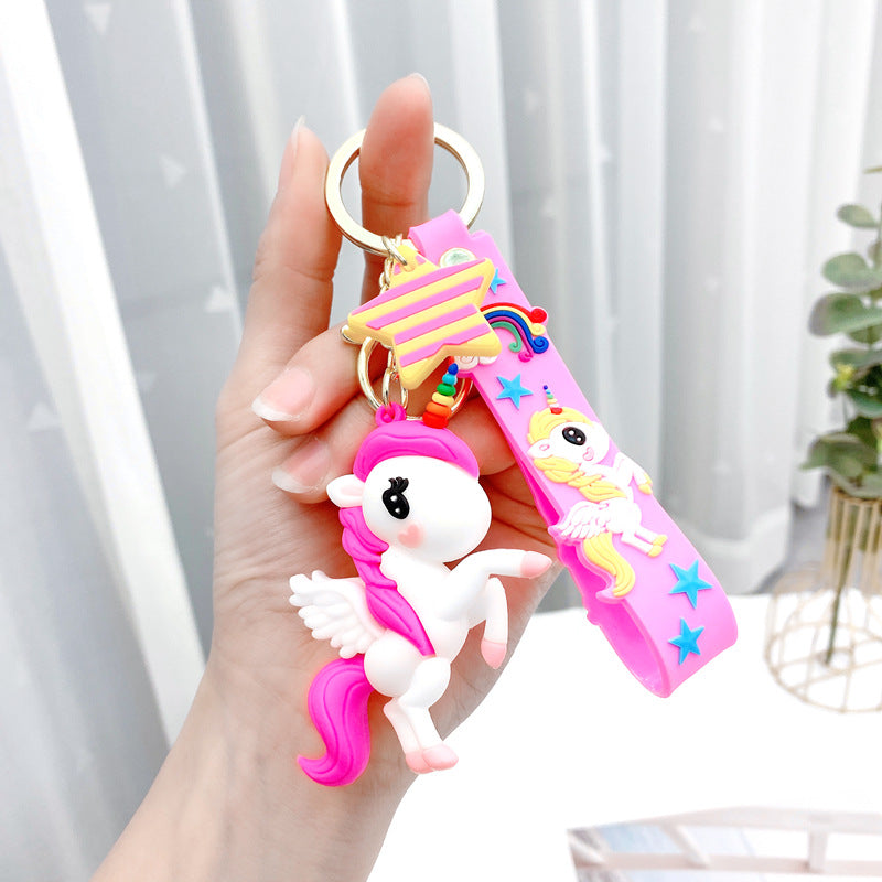 Wholesale Cartoon Cute Rainbow Pony Unicorn Keychains ACC-KC-GongZ026