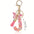 Wholesale Pink letter butterfly tassel keychain