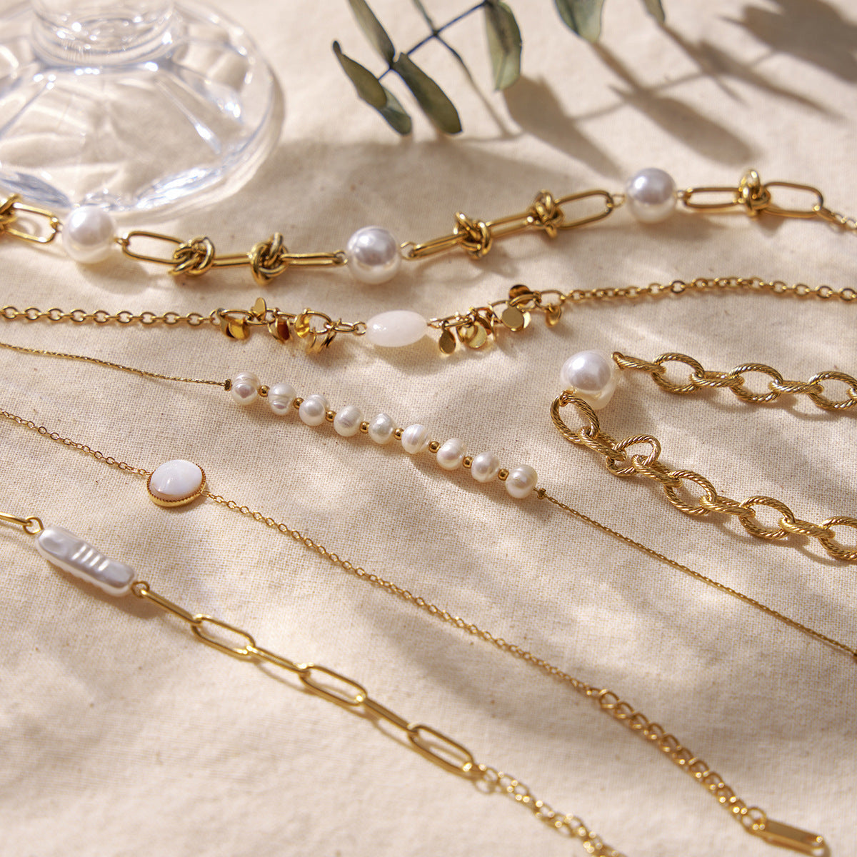 Wholesale  baroque pearl bracelet  stainless steel jewelry