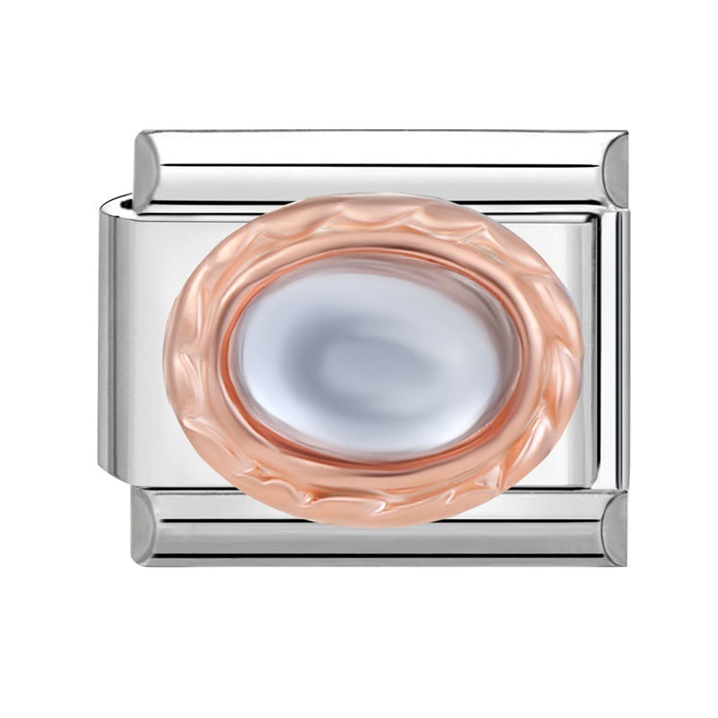 Wholesale Italian modular bracelet 9mm DIY splicing detachable simple pattern stainless steel combinable bracelet