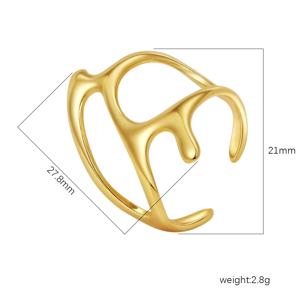 Wholesale Retro Diamond Ring Stainless Steel Fashion Accessory