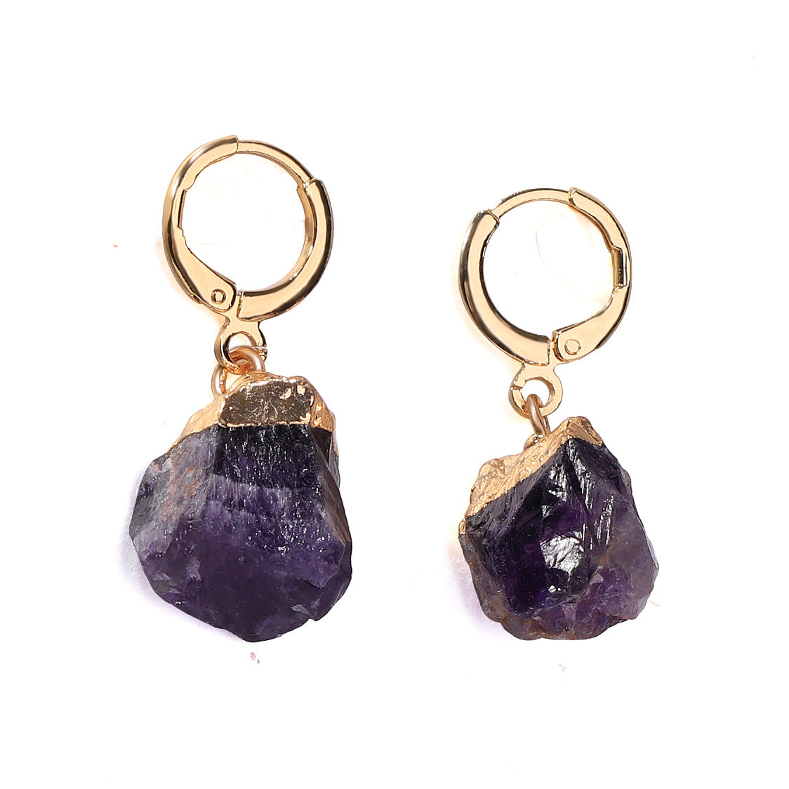 Wholesale Irregular Natural Stone Crystal Birthday Stone Rough Stone Earrings ACC-ES-ZhuangZ001