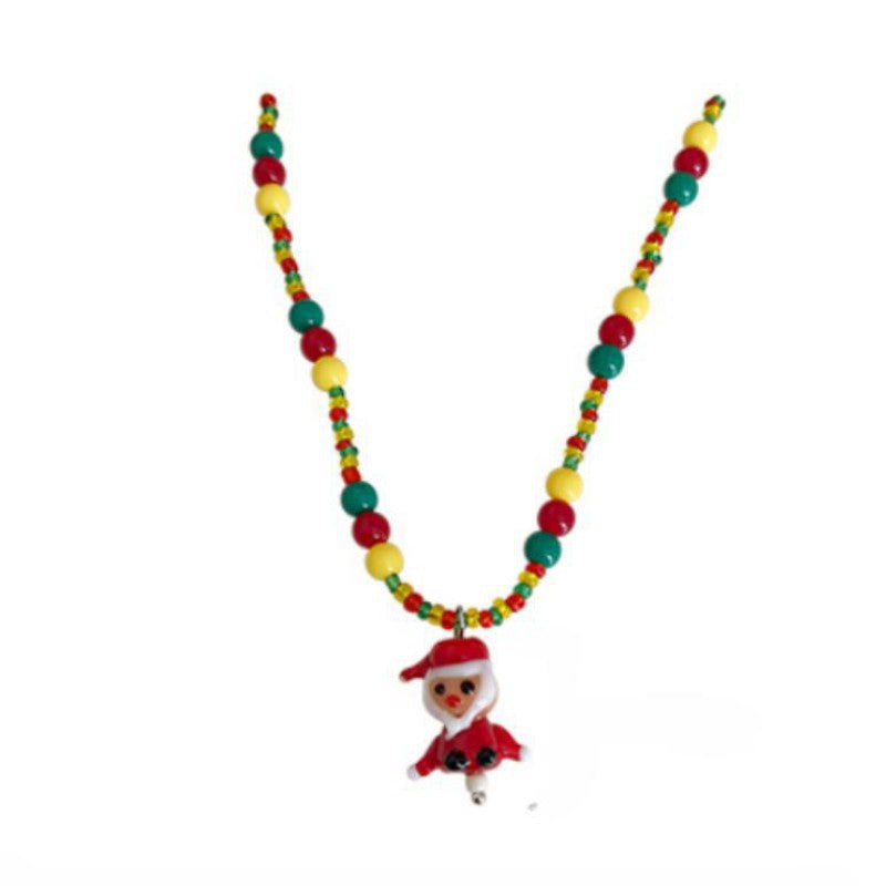 Wholesale Christmas Tree Clavicle Beaded Necklaces Choker Necklaces ACC-NE-Fanshi001