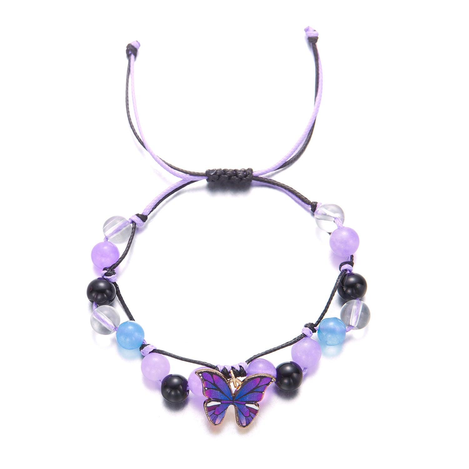 Wholesale  butterfly painting oil bracelet color crystal temperament bracelet