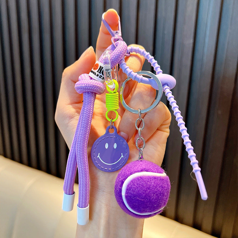 Wholesale Acrylic Tennis Tassel Keychain - Trendy Car Key Accessory for Everyday Use