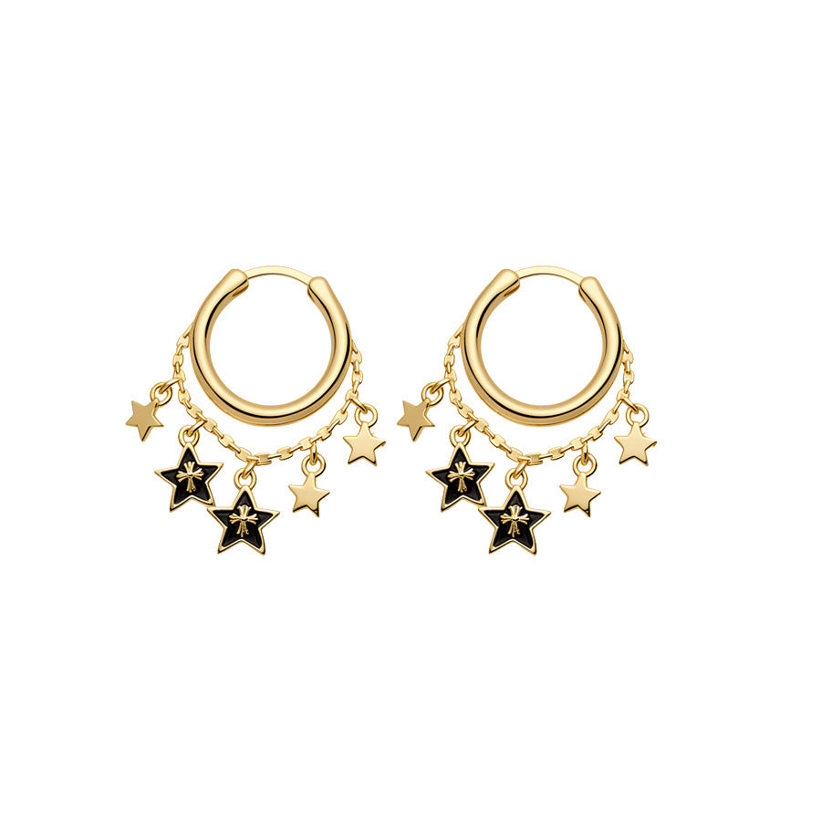 Wholesale Luxury and Sophisticated Star Tassel Chain Earrings