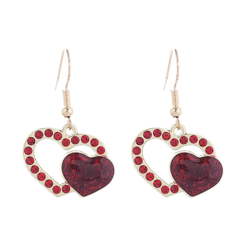 Wholesale Valentine's Day Dropping Oil Love Letter Envelope  Earrings