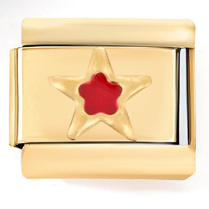 Wholesale Italian Charm Bracelet 9mm DIY Splicing Creative Pattern Stainless Steel Composable Bracelet