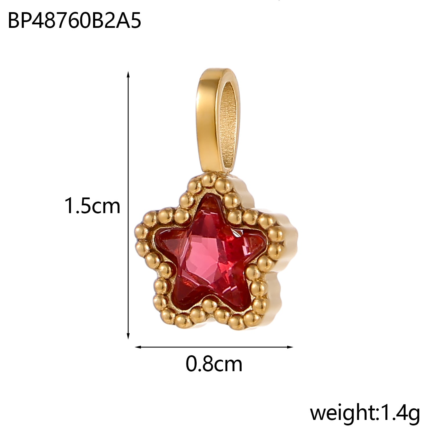 Wholesale Stainless steel with diamond zircon DIY star love water drop round pendant