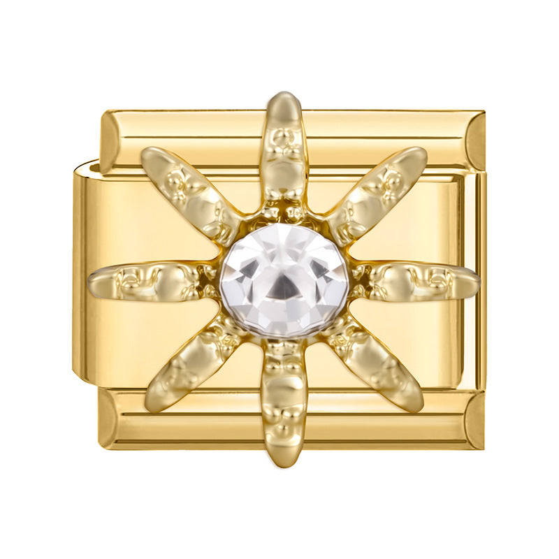 Wholesale Italian Charm Bracelet 9mm DIY Splicing Gold  Stainless Steel Composable Bracelet