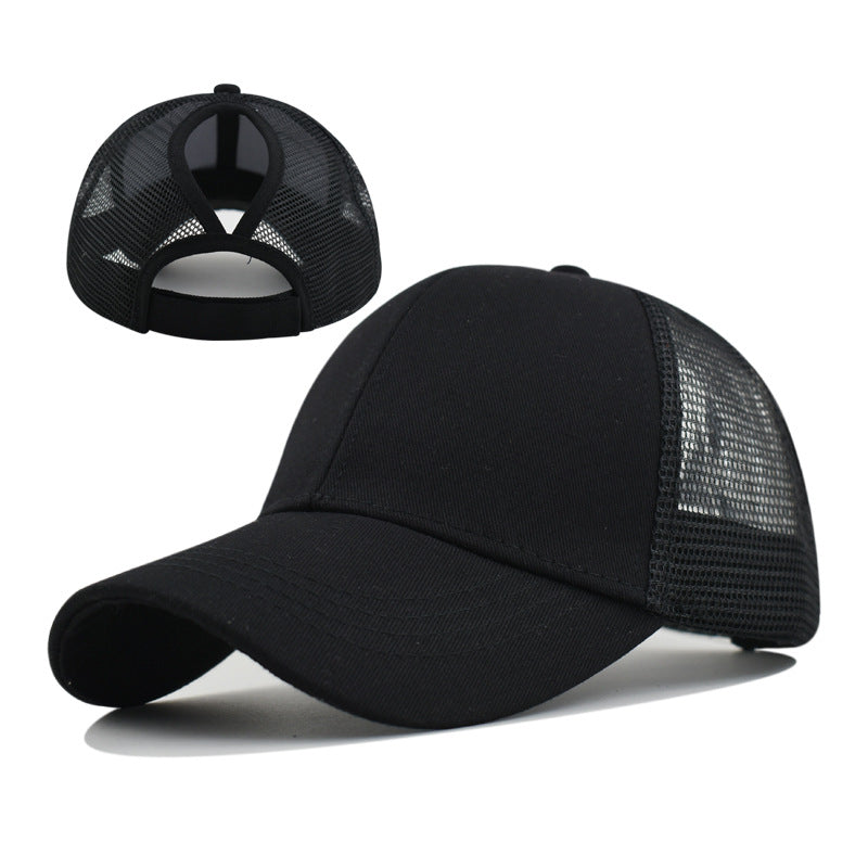 Wholesale Stylish Leopard Print Baseball Cap with Ponytail Hole,  Women' s Mesh Adjustable Hat
