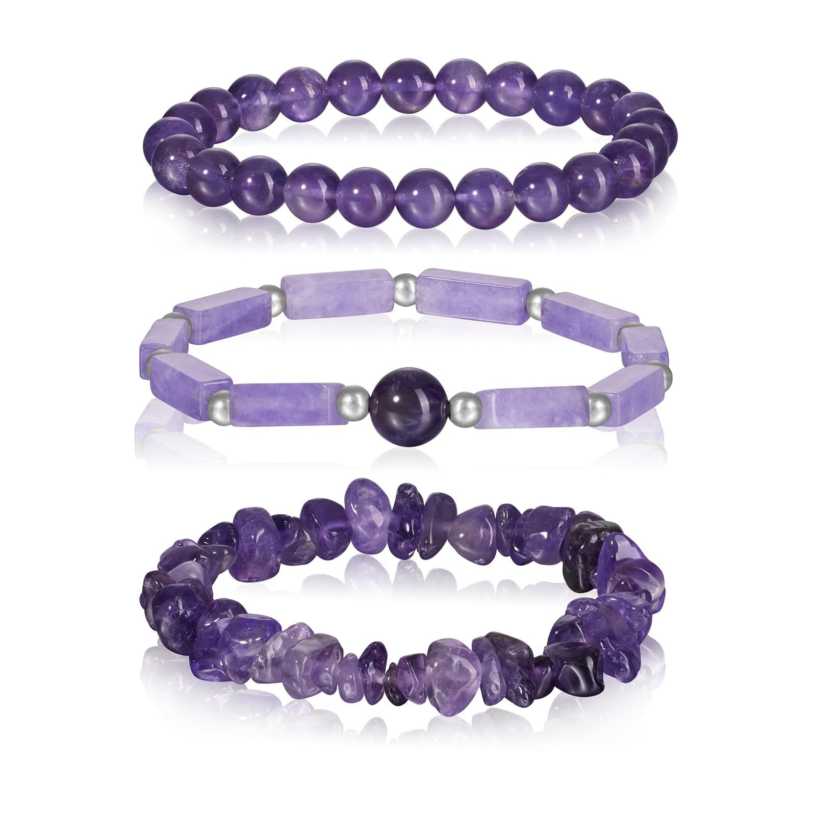Wholesale Amethyst Square Stone Bracelet