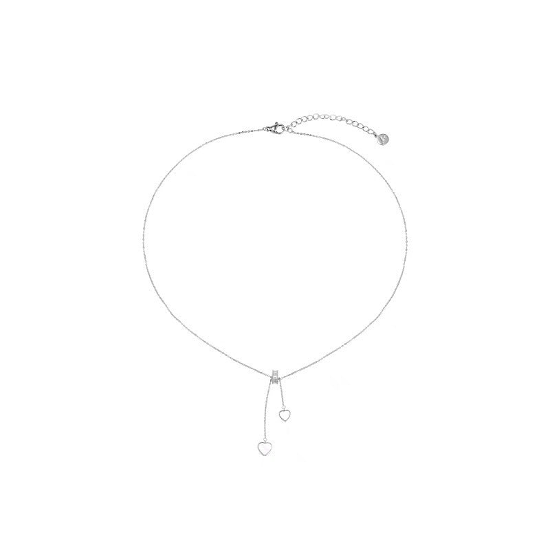 Wholesale Shell Heart Titanium Steel Necklace