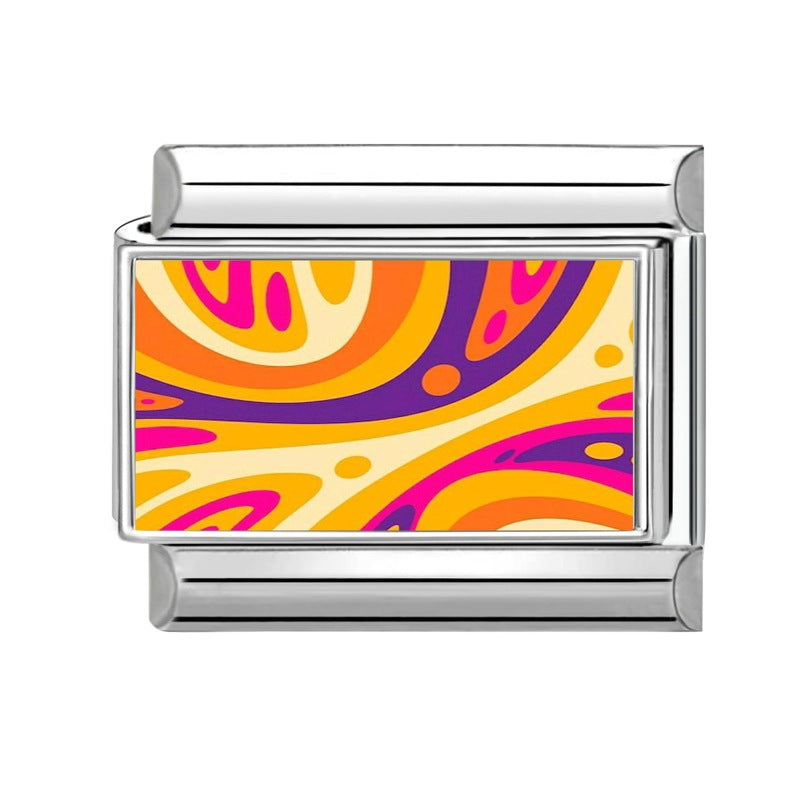 Wholesale 9mm Italian Charm Starter Bracelets DIY Colorful Single Section Creative Stainless Steel Composable Bracelet