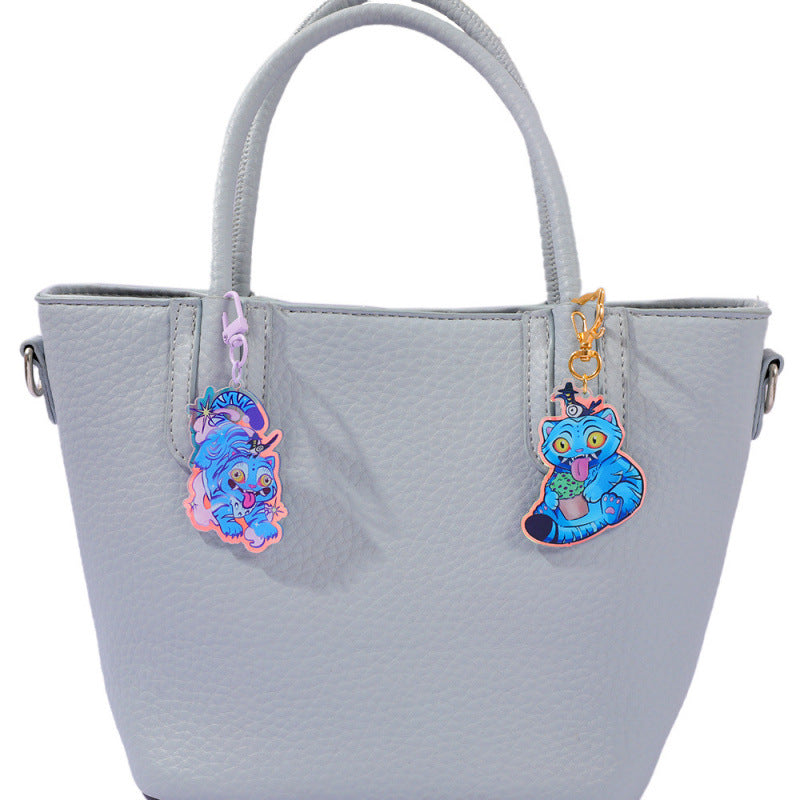 Wholesale Kpop girl group little tiger color changing acrylic keychain