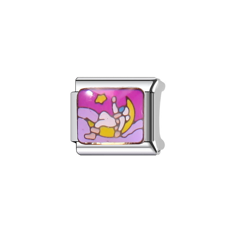 Wholesale Italian Charm Bracelet 9mm DIY Splicing Cute Creative Stainless Steel Composable Bracelet