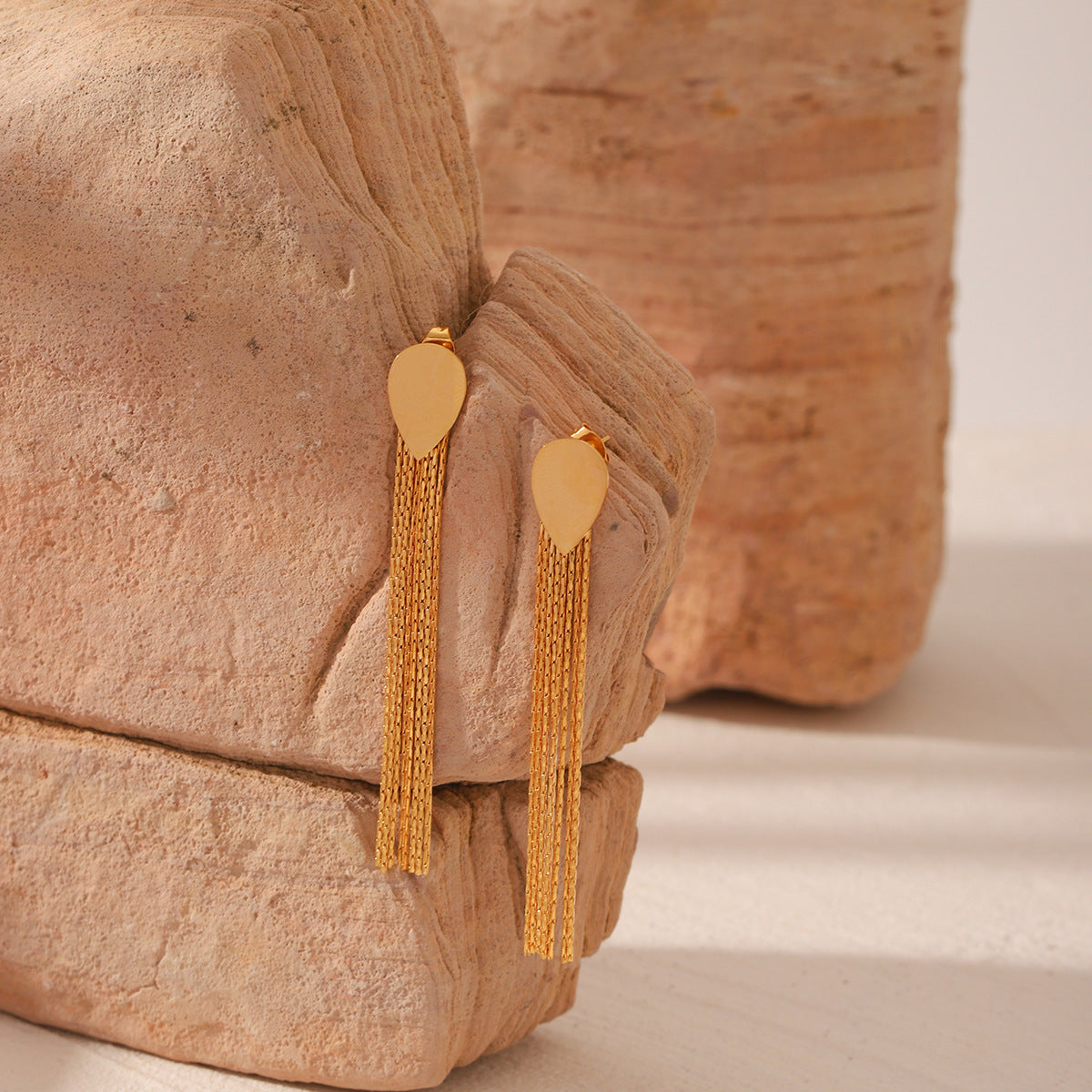 Wholesale  stainless steel tassel earrings water drop earrings