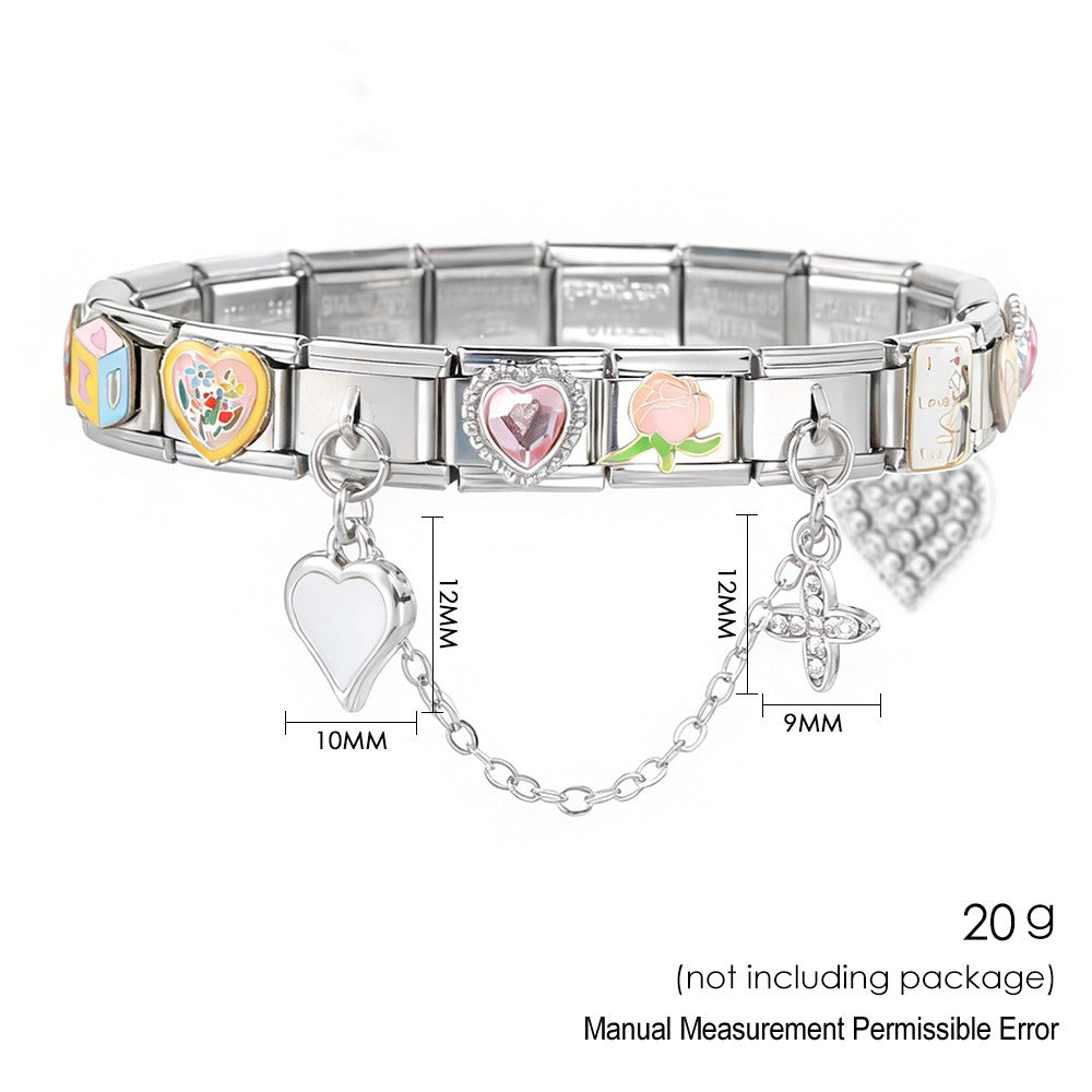Wholesale Stainless Steel DIY Detachable Modular Bracelet Set for Fashion Gift Accessory