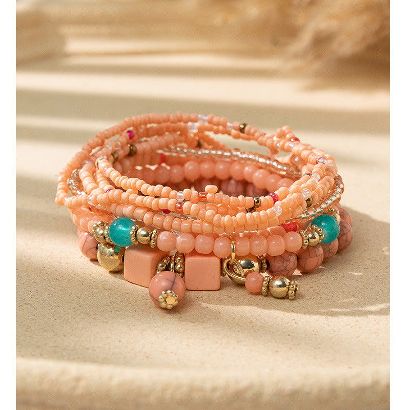 Wholesale Resort Style Bohemian Rice Bead Bracelets ACC-BT-XLH002