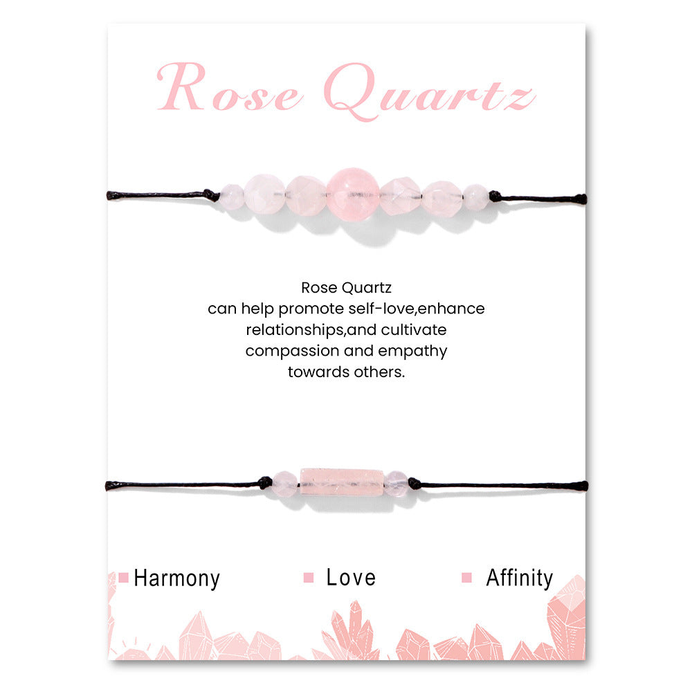 Wholesale Tiger' s Eye Woven Bracelet Long Square Strip Diamond Natural Stone  Bracelet