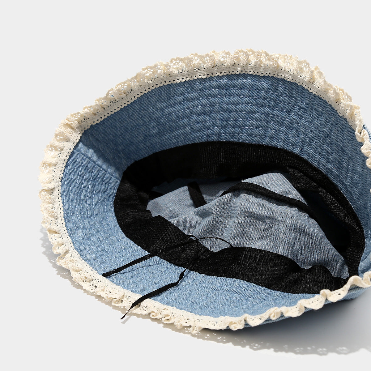 Wholesale  Lace Denim Basin Hat Bucket Hat