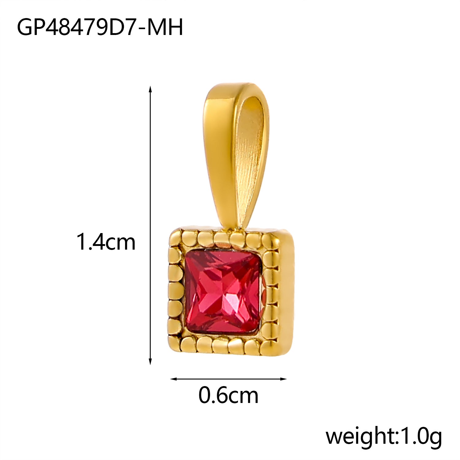 Wholesale DIY Colored Zircon Twelve Birthday Stone Pendant