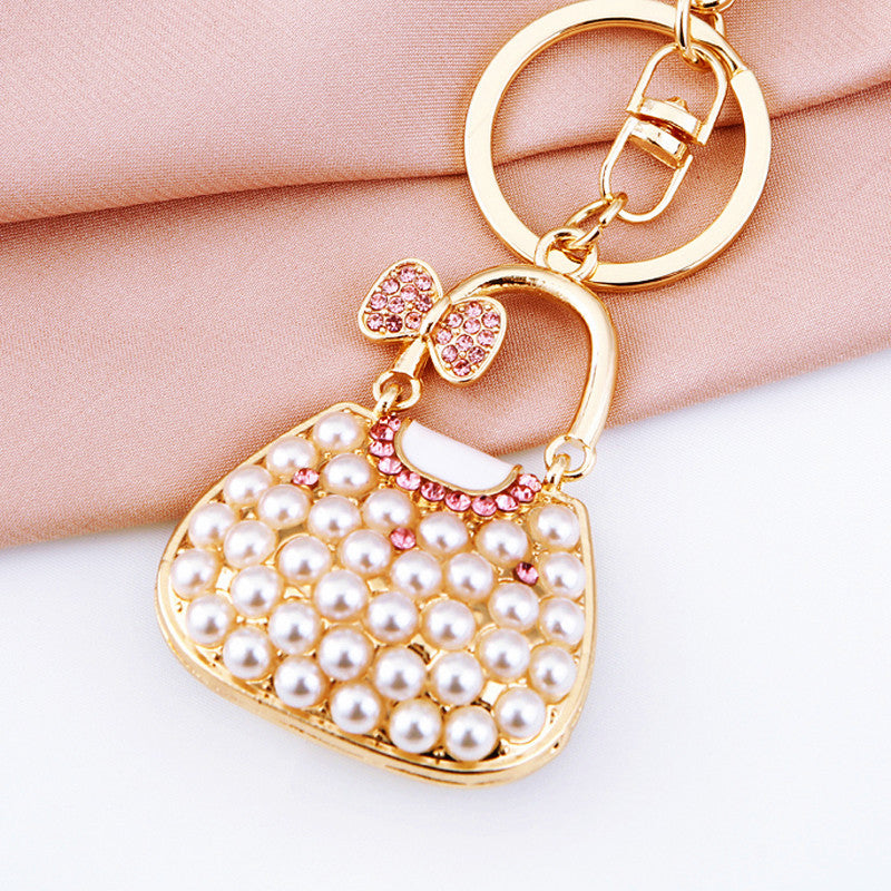 Wholesale Pearl Diamond Zinc Alloy Keychains ACC-KC-RuiYuan002