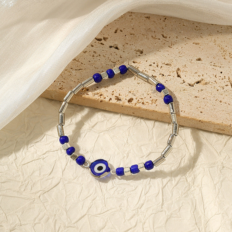 Wholesale Bohemian devil eye irregular bracelet