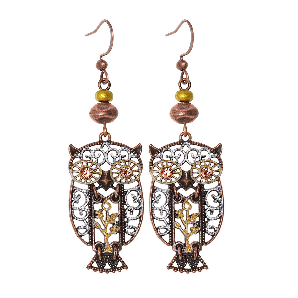Wholesale Bohemian Hollow Tassel Earrings Zinc Alloy Stylish Boutique Jewelry Accessory