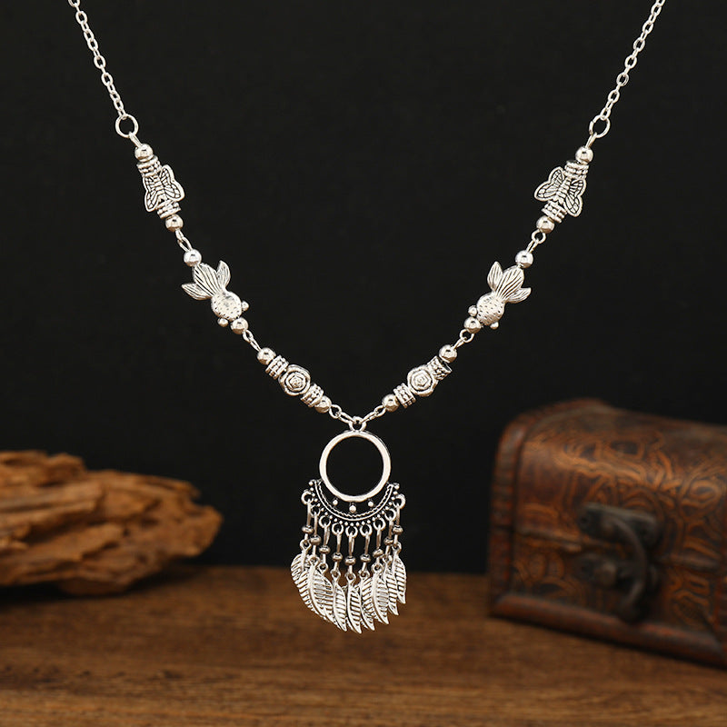 Wholesale Ethnic Style Tassel Vintage Necklace ACC-NE-Luox002