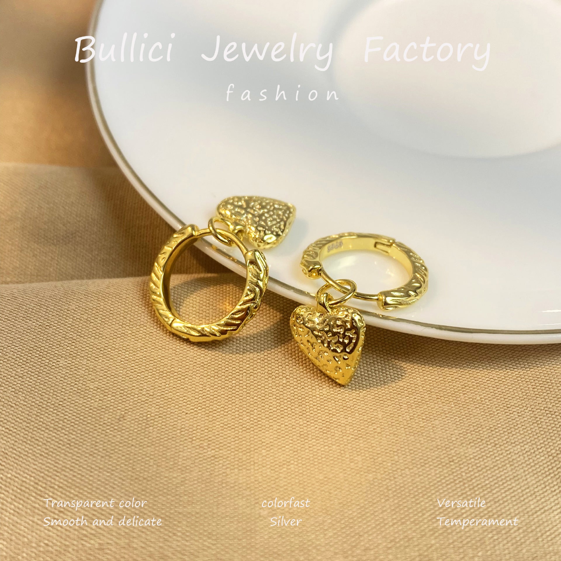 Wholesale  Vintage S925 Sterling Silver Earrings Love Earrings