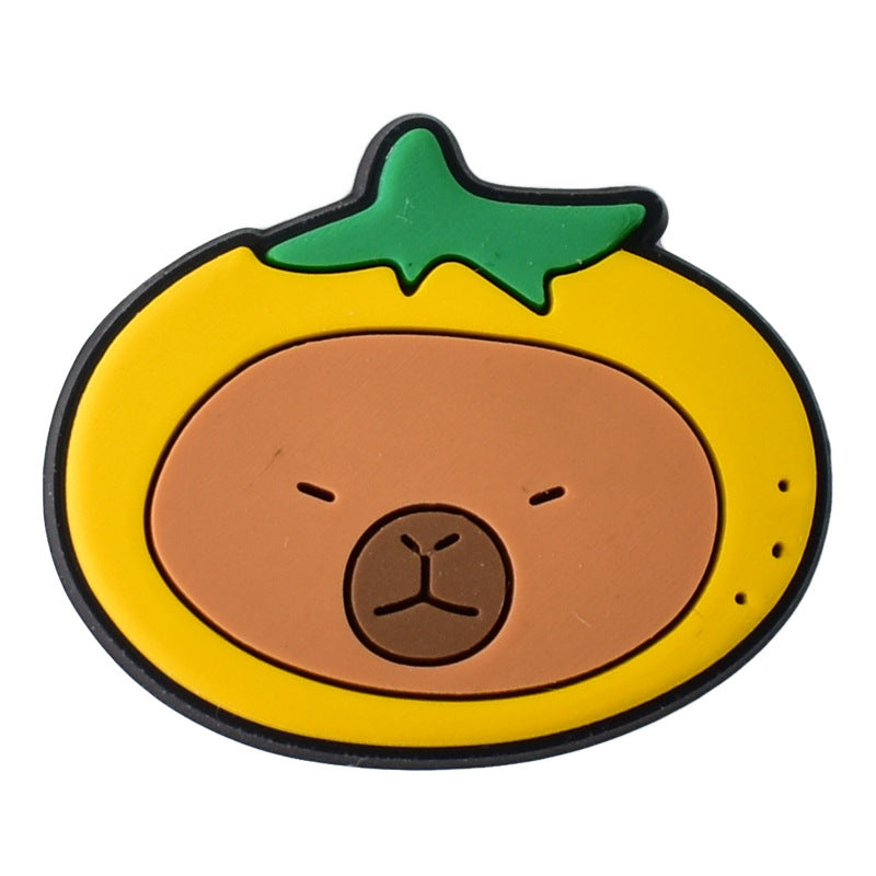 Wholesale Random 100pcs Cartoon Cute Small Animal PVC Soft Rubber Shoe Buckle Decoration ACC-SC-RYY063