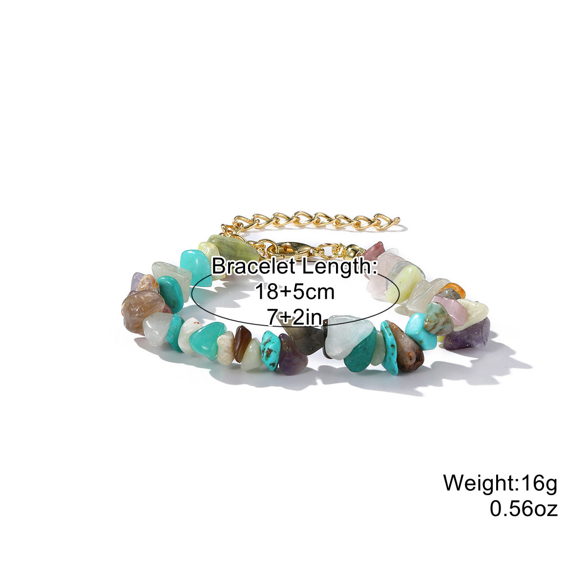Wholesale  Bohemian colored gravel bracelet