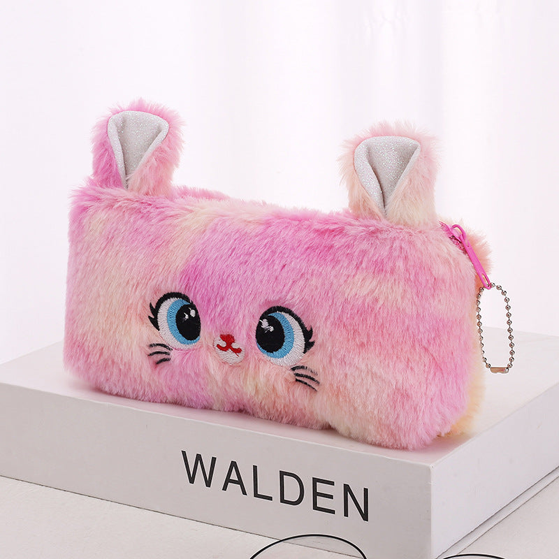 Wholesale  cat large capacity zipper pencil case bag
