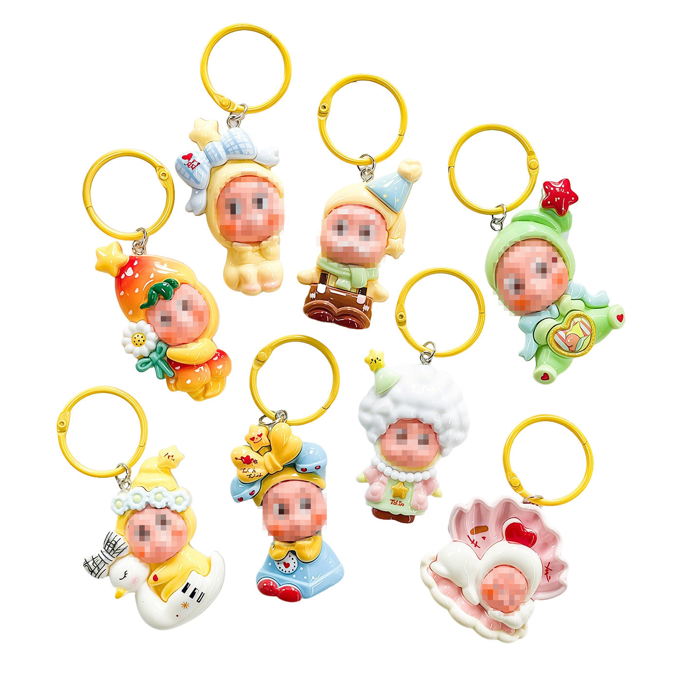 Wholesale Trendy Plastic Resin Star Keychain Bag Charm Gift for Students