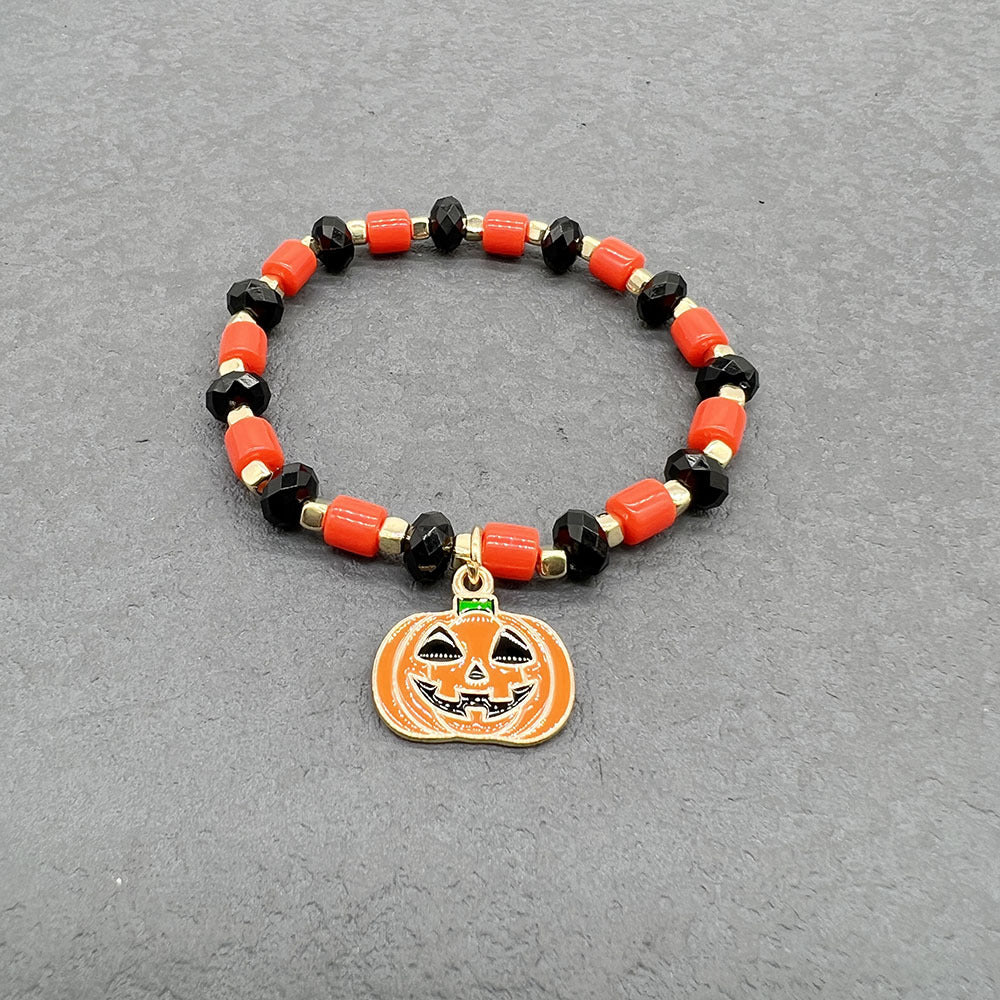 Wholesale Halloween Pumpkin Ghost Spider Stretch Bracelet Set ACC-BT-Nanh007