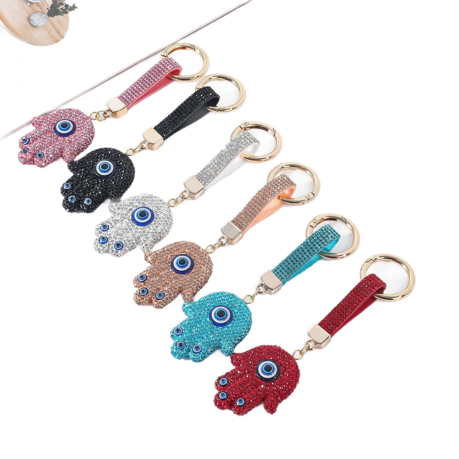 Wholesale Evil Eye Handprint Keychain
