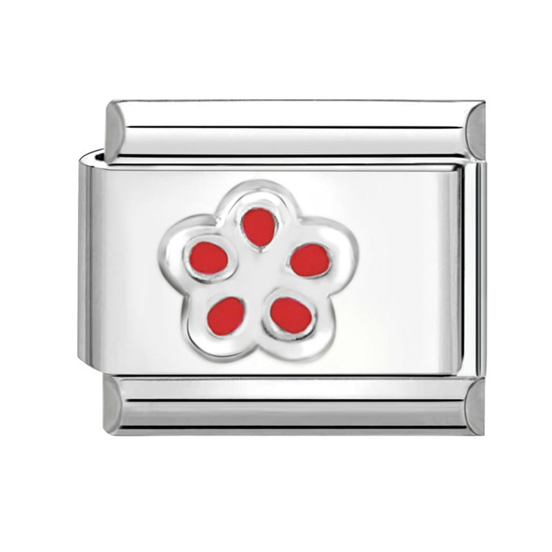 Wholesale Italian Charm Bracelet 9mm DIY Splicing Creative Pattern Titanium Steel Composable Bracelet